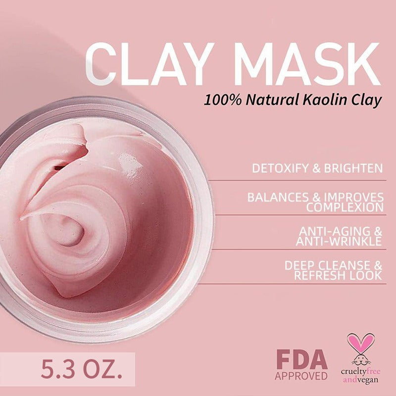 Pink Rose Clay Mask (Black Head Remover and Shrinks Pores)