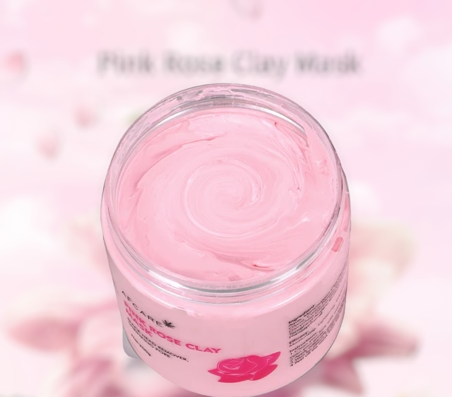 Pink Rose Clay Mask (Black Head Remover and Shrinks Pores)