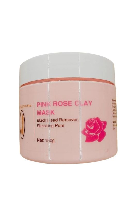 Pink Rose Clay Mask (Black Head Remover and Shrinks Pores)