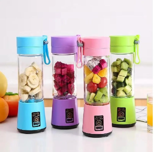 Mini Fruit Juicer Ice Smoothie 6 Blade Mini Home USB Rechargeable Portable Blender