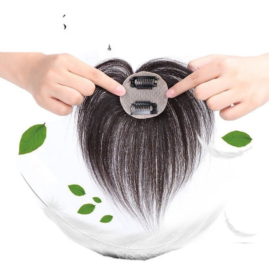Silk Base Toupee Natural Black Womens Human Hair Topper