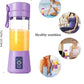 Mini Fruit Juicer Ice Smoothie 6 Blade Mini Home USB Rechargeable Portable Blender