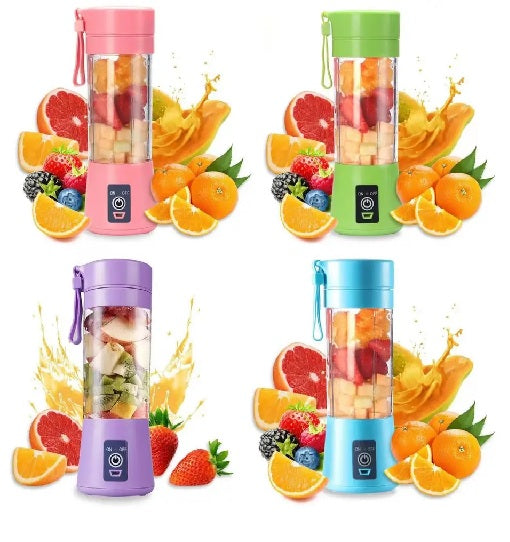 Mini Fruit Juicer Ice Smoothie 6 Blade Mini Home USB Rechargeable Portable Blender