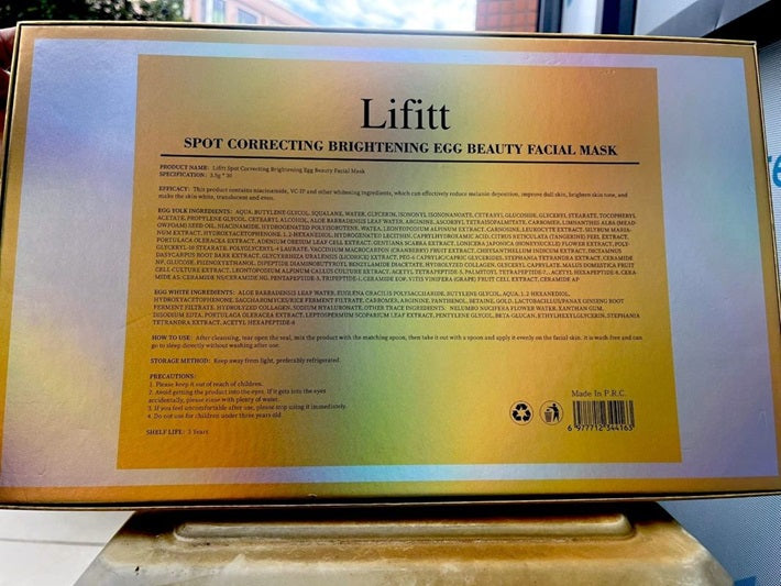 Lifitt Niacinamide Spot Correcting Brightening Egg Masks